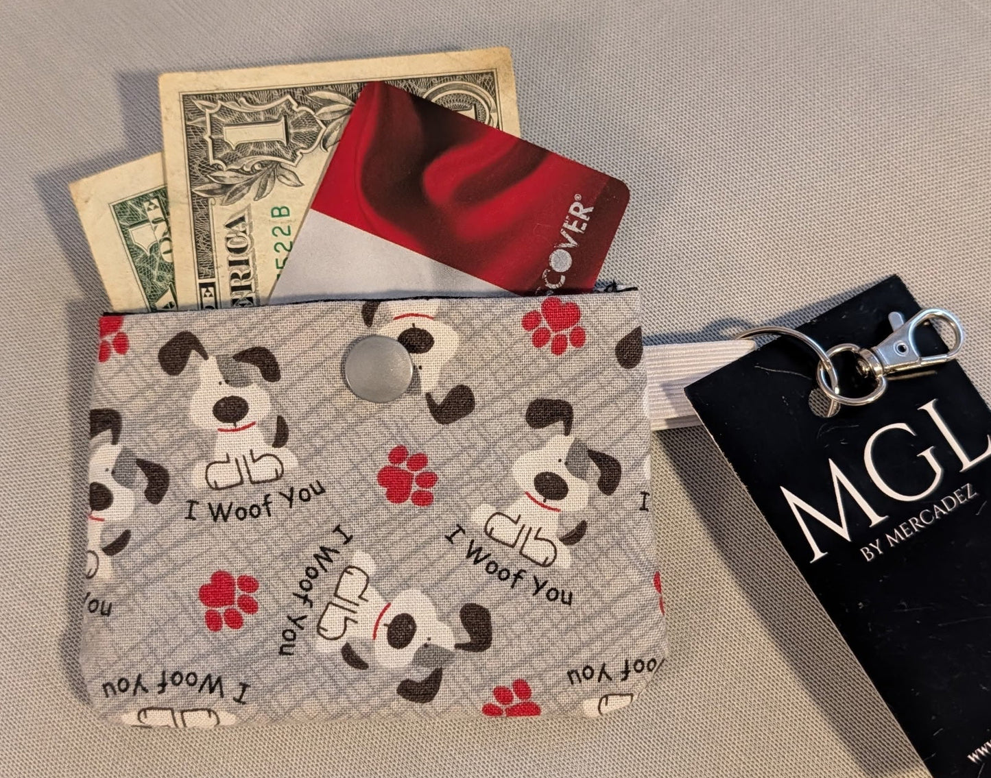 Keychain Wallet - I Woof You