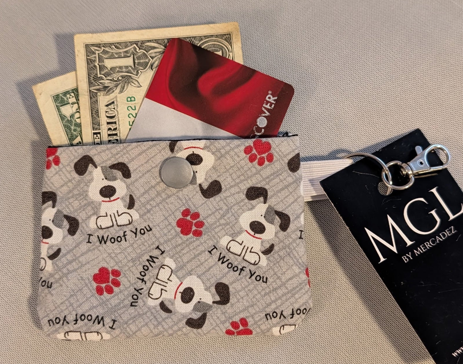Keychain Wallet - I Woof You