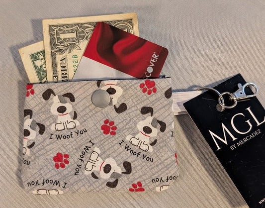 Keychain Wallet - I Woof You
