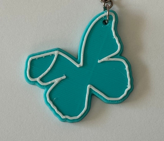 Butterfly w/ Bent Wing Keychain