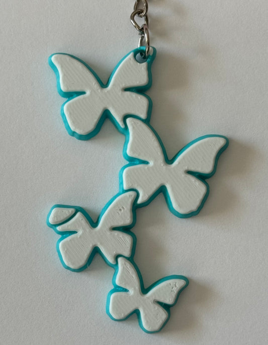 4 Butterflies Keychain